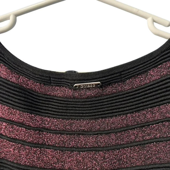 Guess dark pink sparkle ‎ and black fitted dress size XS - Picture 3 of 5